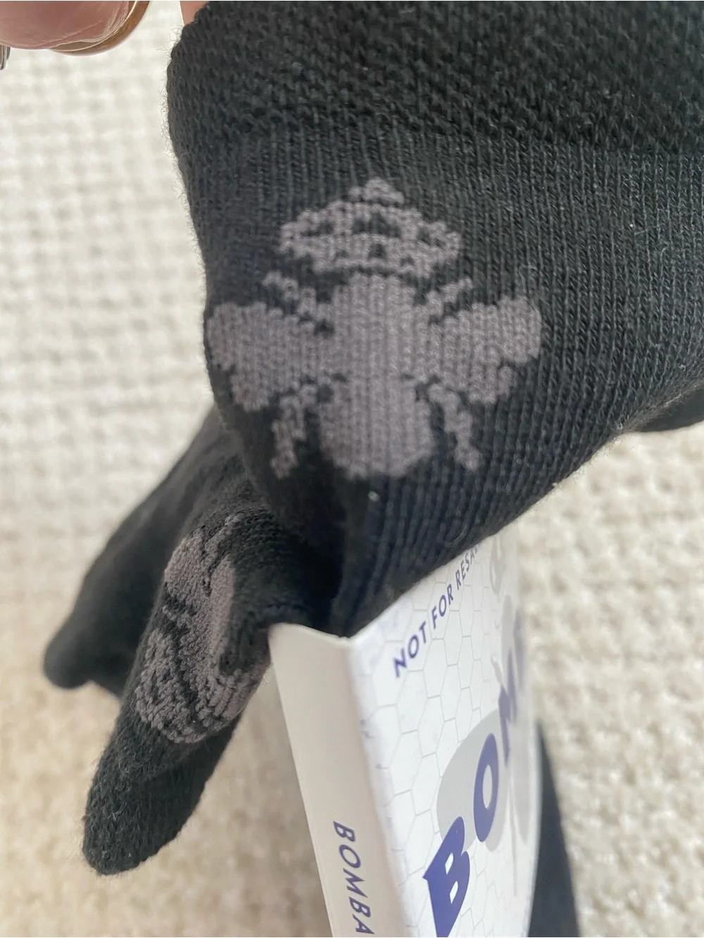 Bombas Men's No-Show Athletic Socks in Black - 4 Pairs
